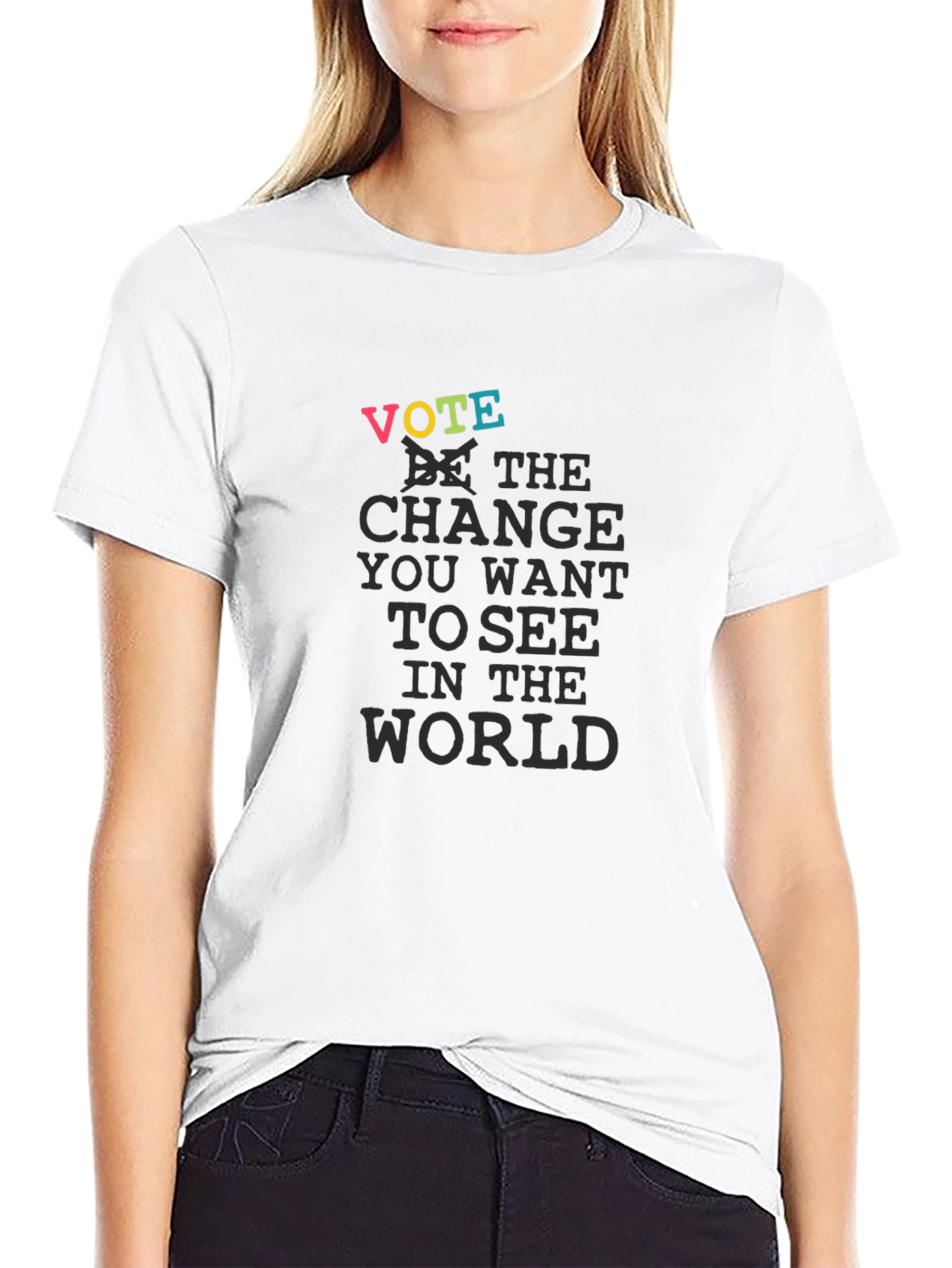 Vote for Change Graphic Print T-Shirt