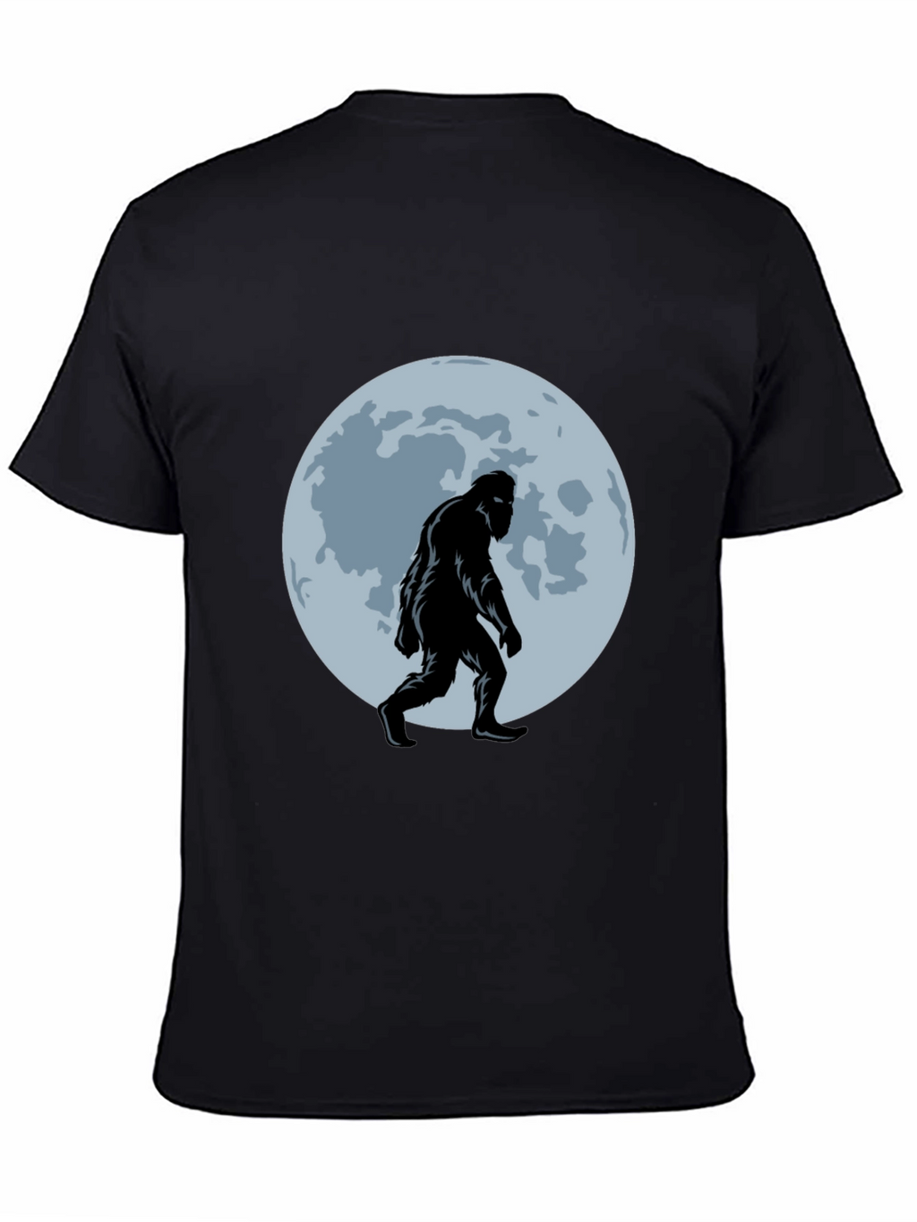 Bigfoot Moon T-Shirt - Black Sasquatch Tee