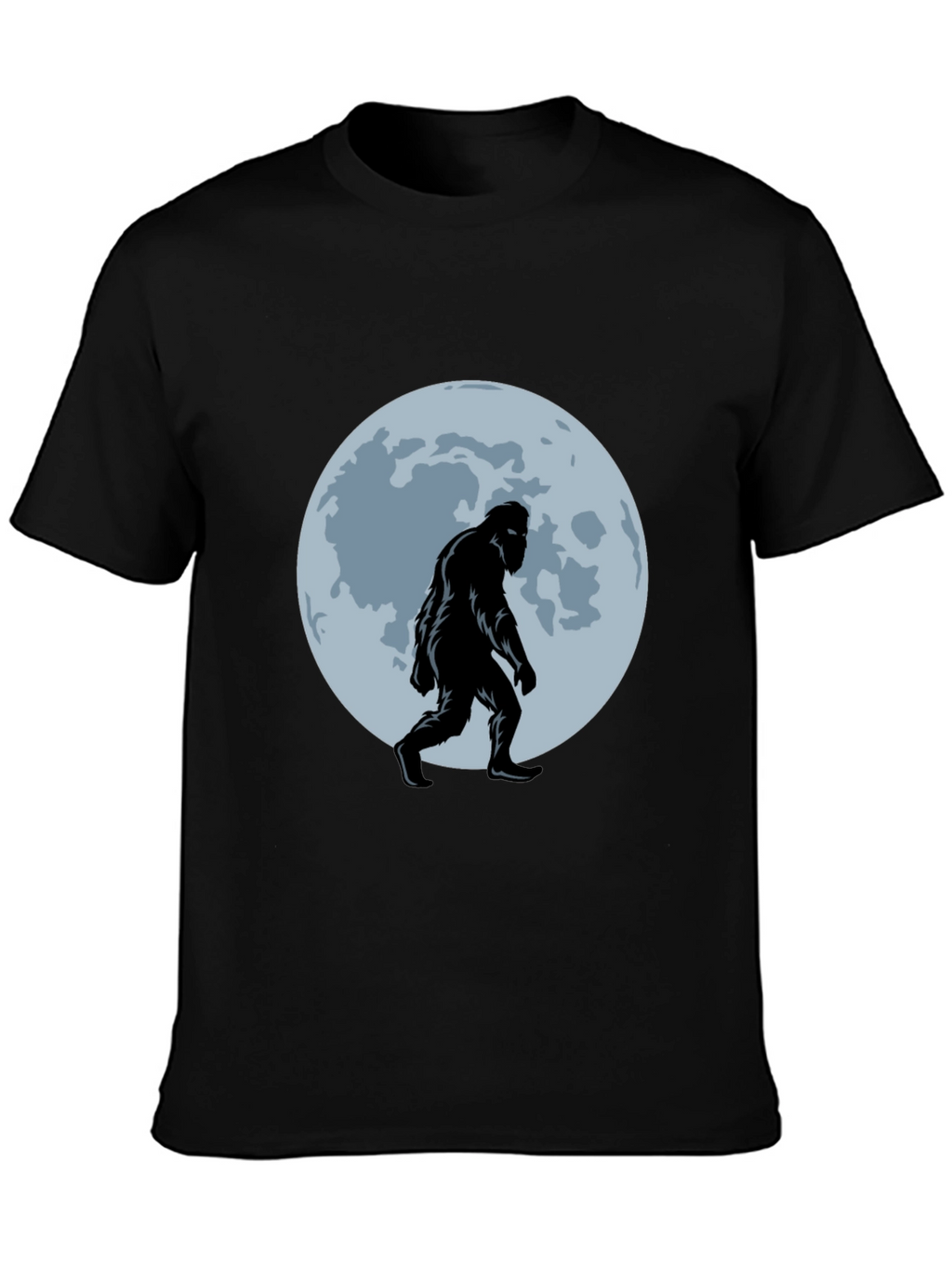 Bigfoot Moon T-Shirt - Black Sasquatch Tee