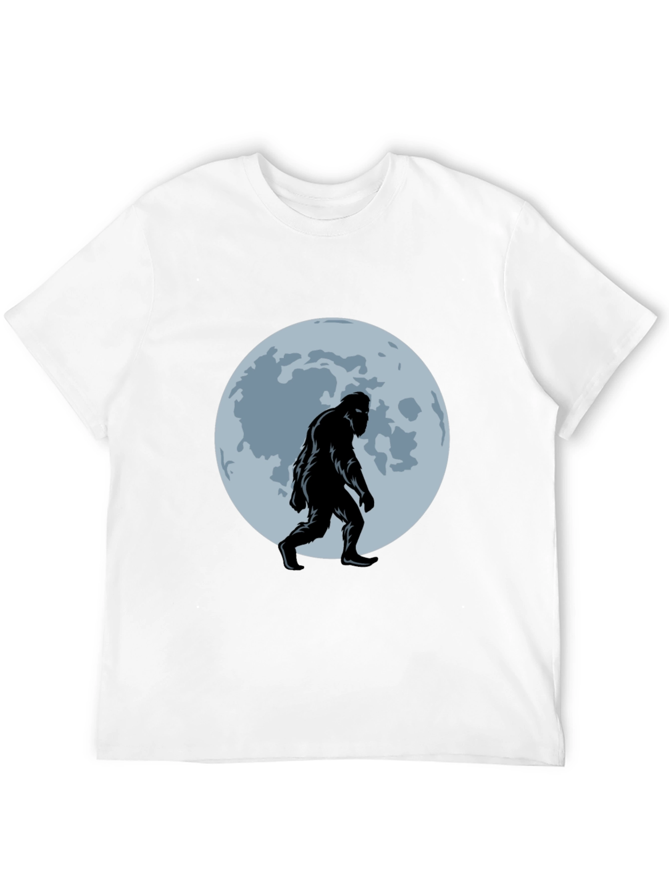 Bigfoot Moon T-Shirt - Black Sasquatch Tee