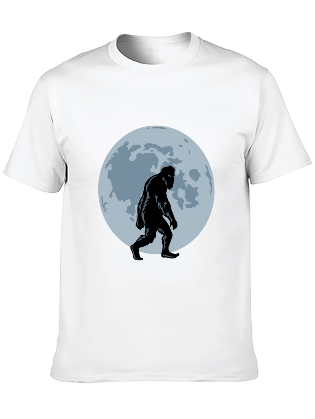 Bigfoot Moon T-Shirt - Black Sasquatch Tee