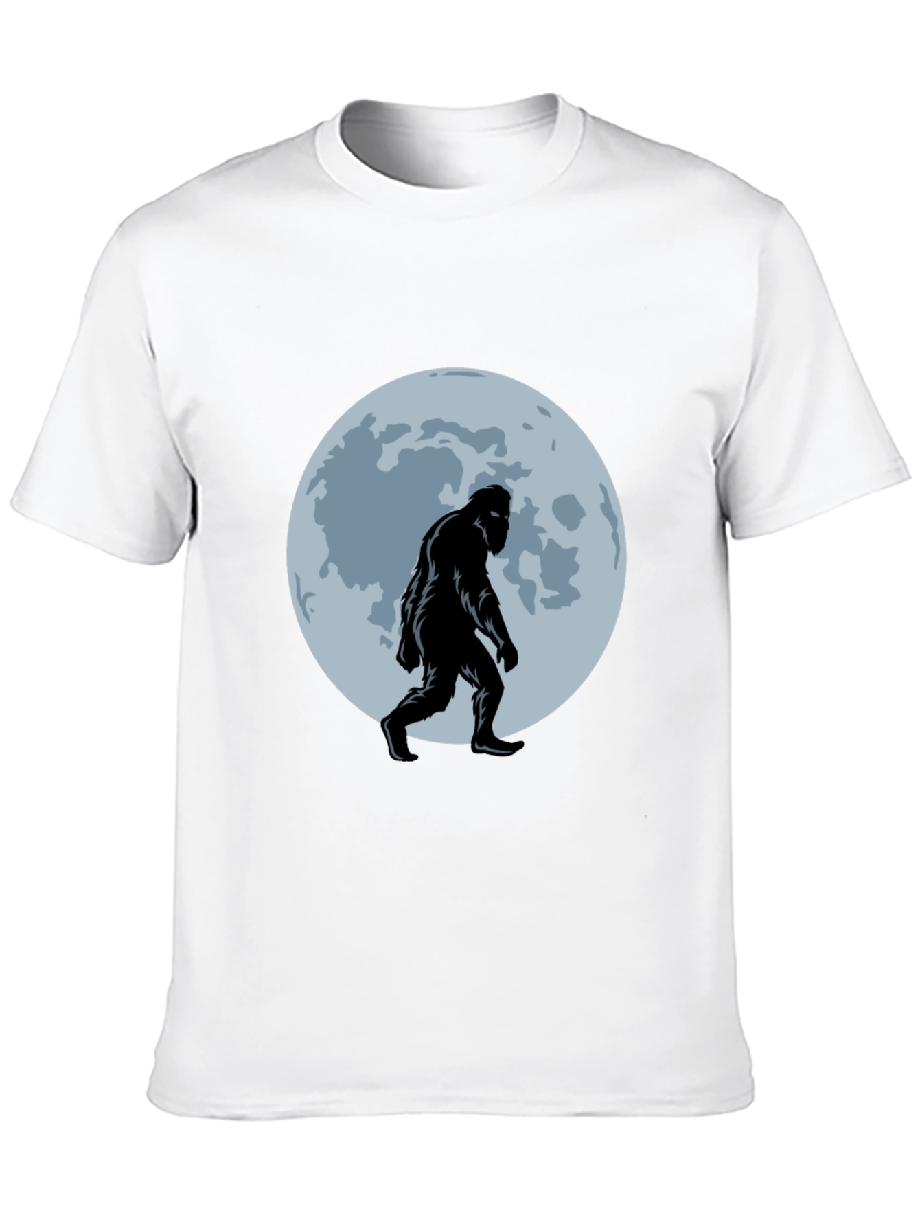 Bigfoot Moon T-Shirt - Black Sasquatch Tee