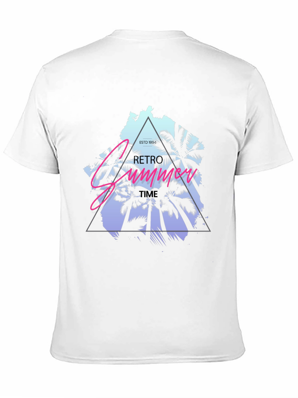 Retro Summer Time Black T-Shirt