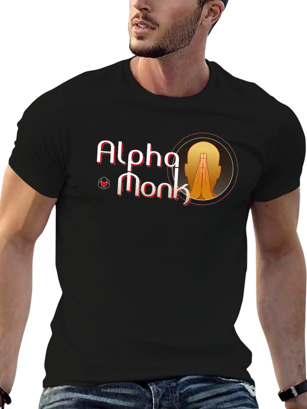 Alpha Monk Graphic Tee - Black
