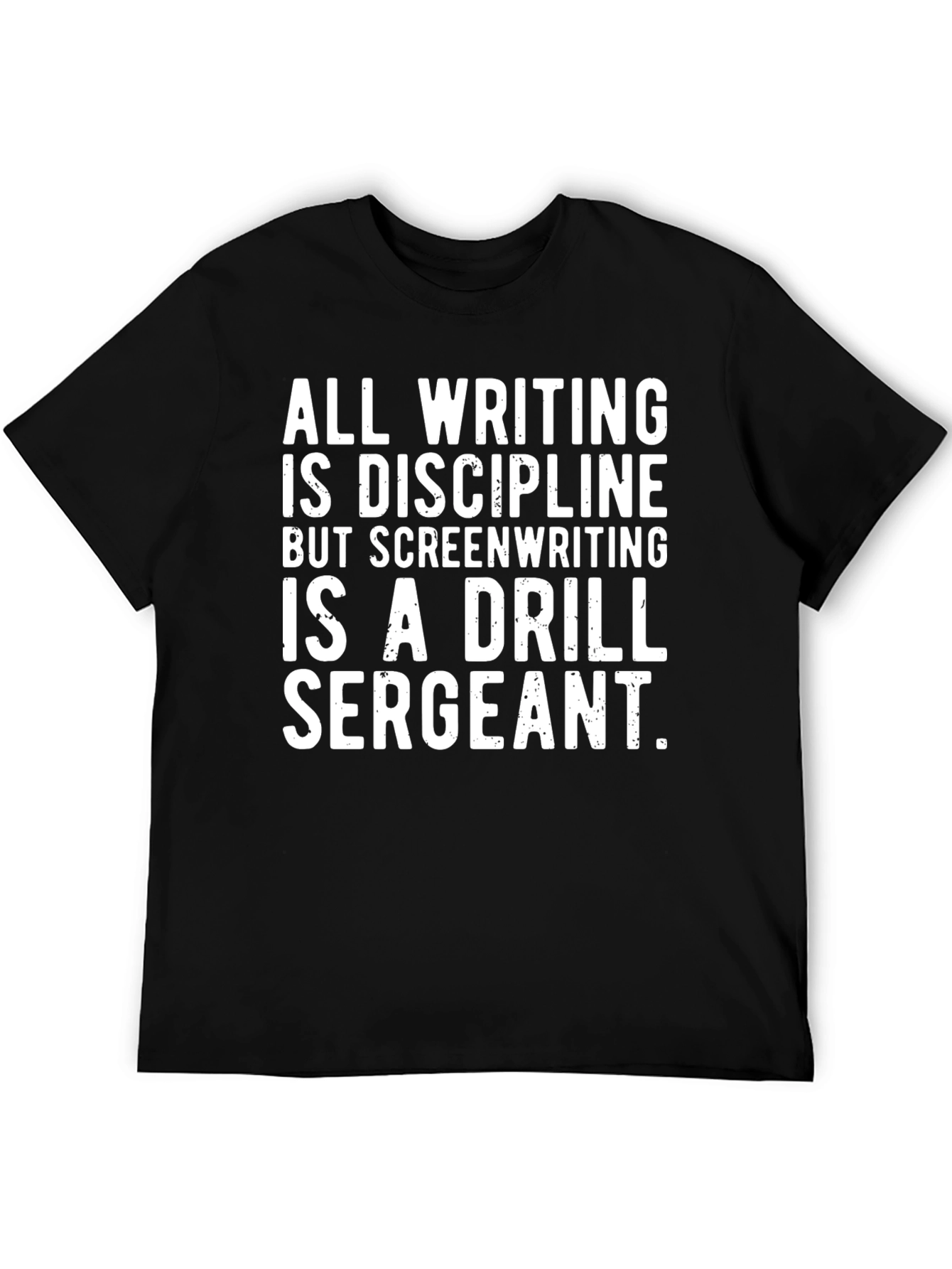 Screenwriting Drill Sergeant Black Graphic T-Shirt