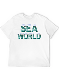 Sea World Graphic Tee - Black Cotton Blend