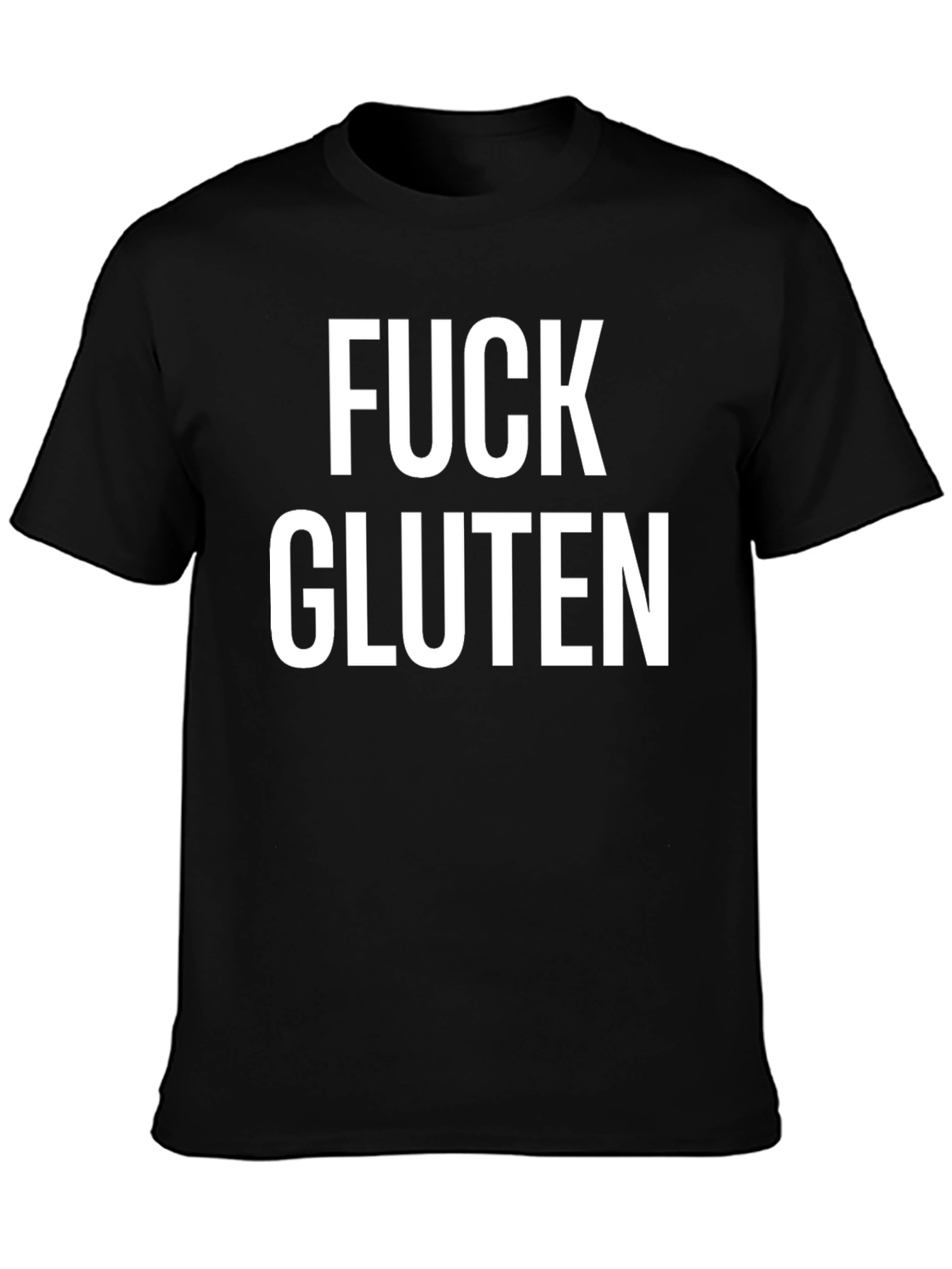 Fuck Gluten Black Tee - Statement T-Shirt