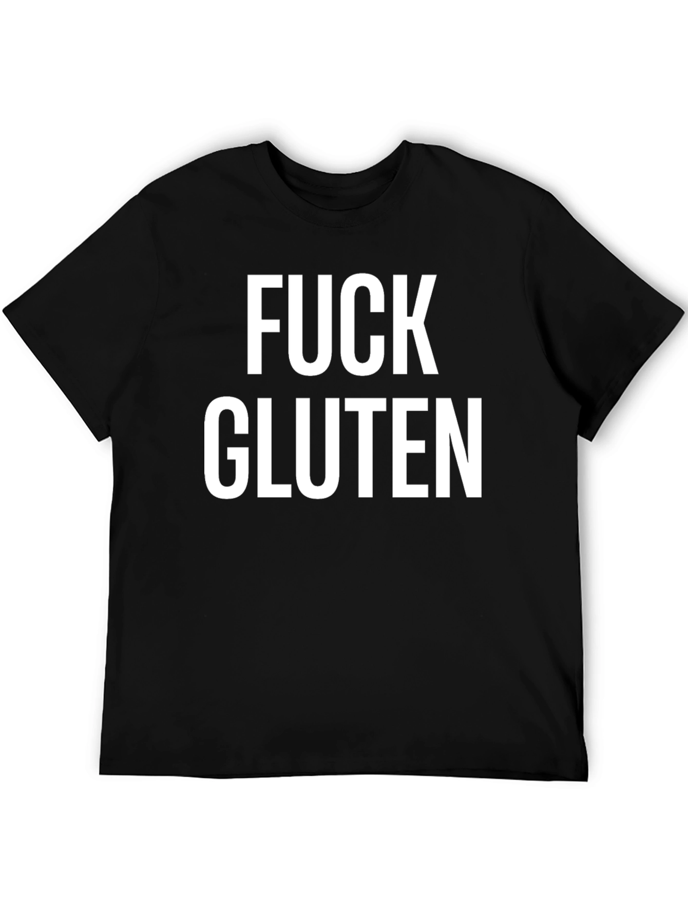 Fuck Gluten Black Tee - Statement T-Shirt