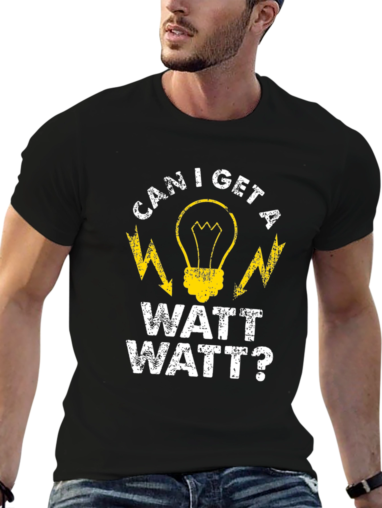 Can I Get a Watt Watt Funny Electrician T-Shirt