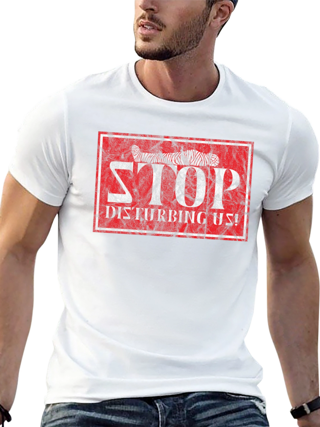 Stop Disturbing Us! Graphic Tee - Mummy Design