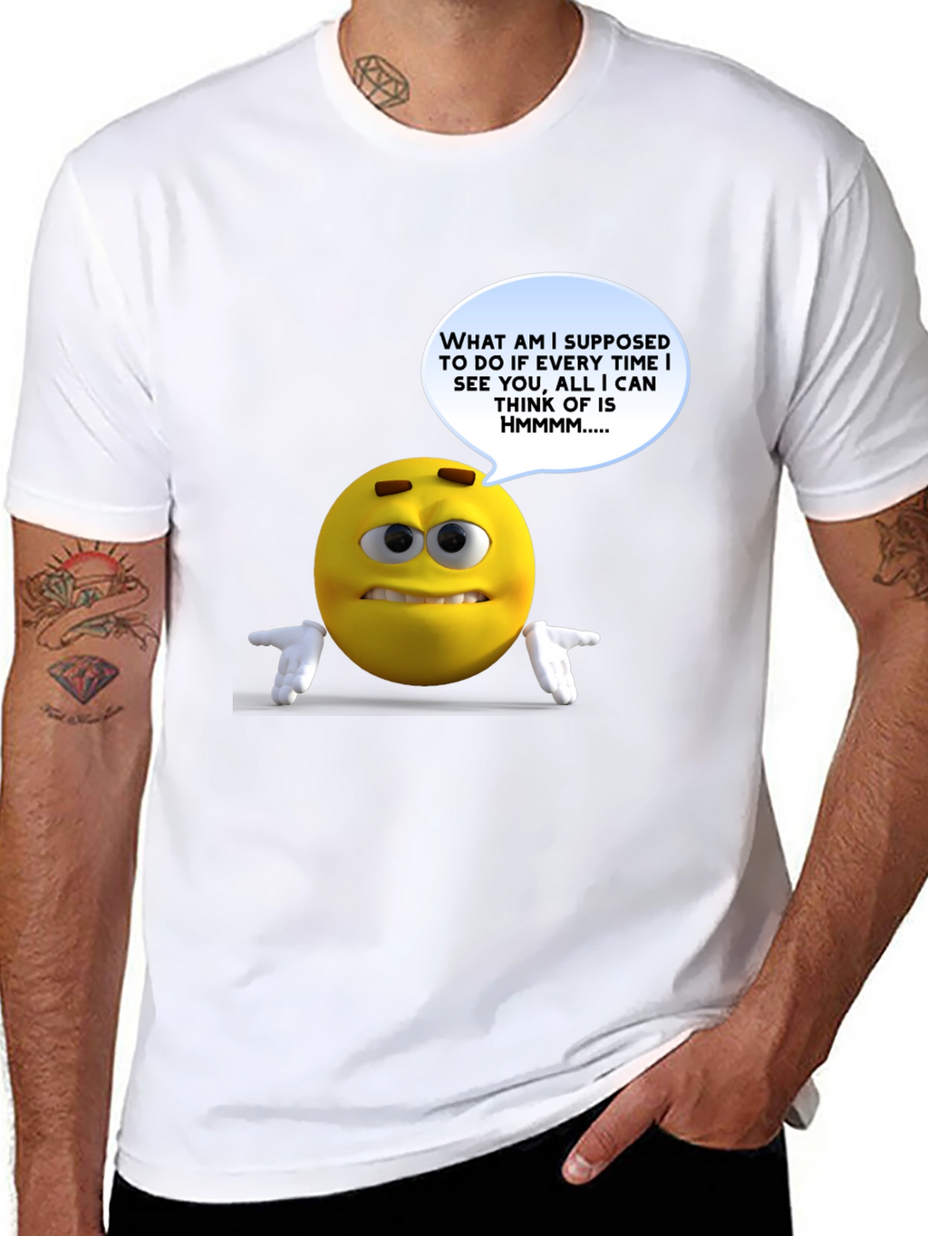 Humorous Emoji Graphic T-Shirt