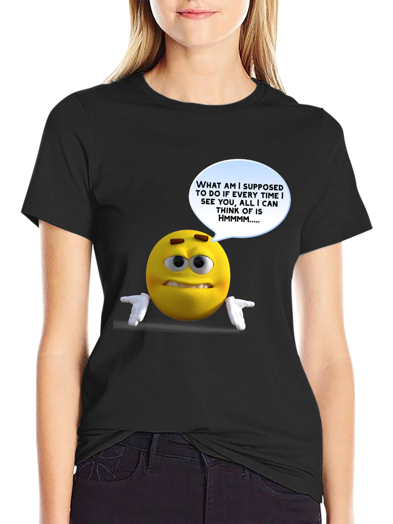 Humorous Emoji Graphic T-Shirt