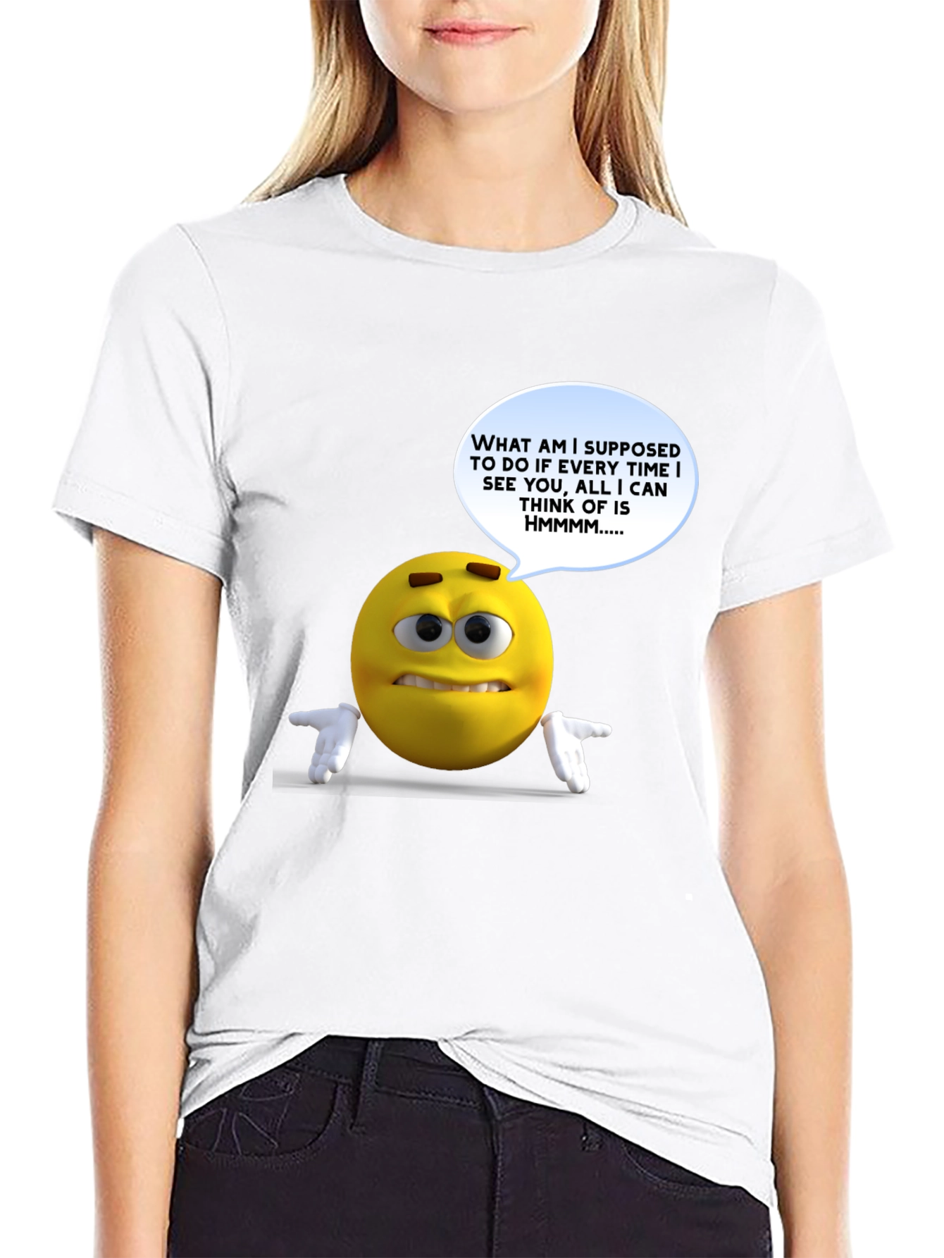 Humorous Emoji Graphic T-Shirt