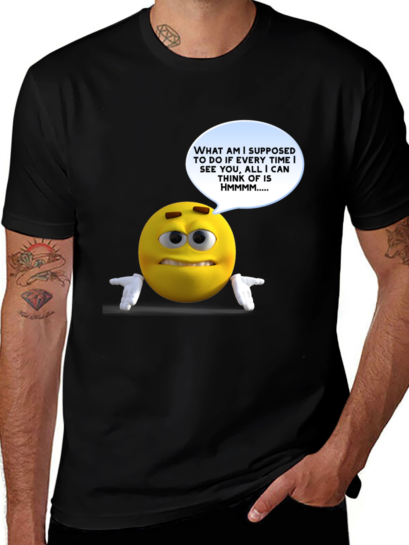 Humorous Emoji Graphic T-Shirt