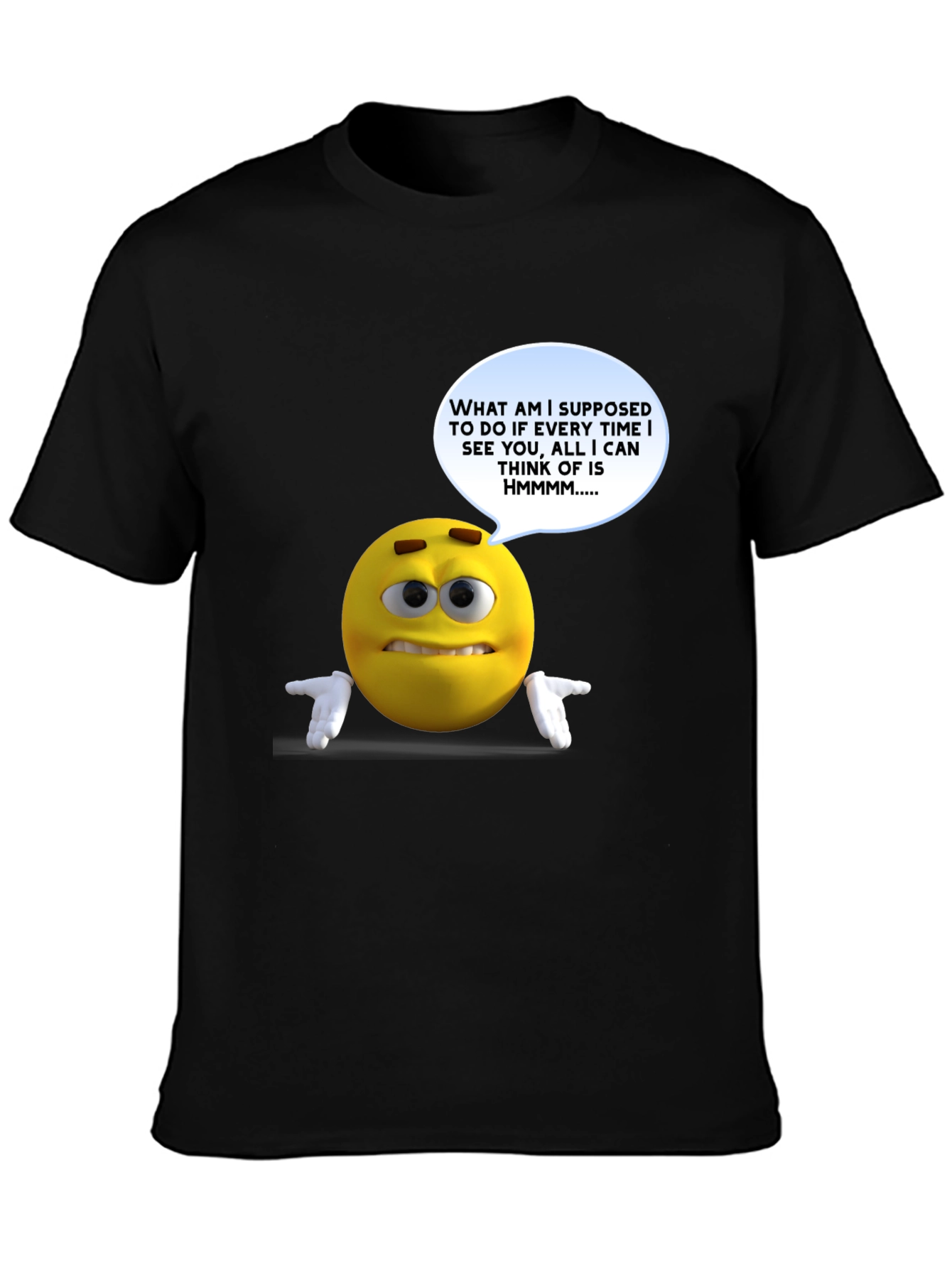 Humorous Emoji Graphic T-Shirt