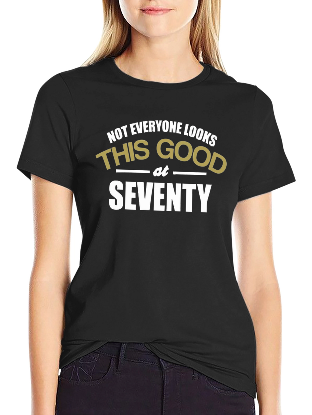 Funny 70th Birthday T-Shirt - Looks Good at Seventy