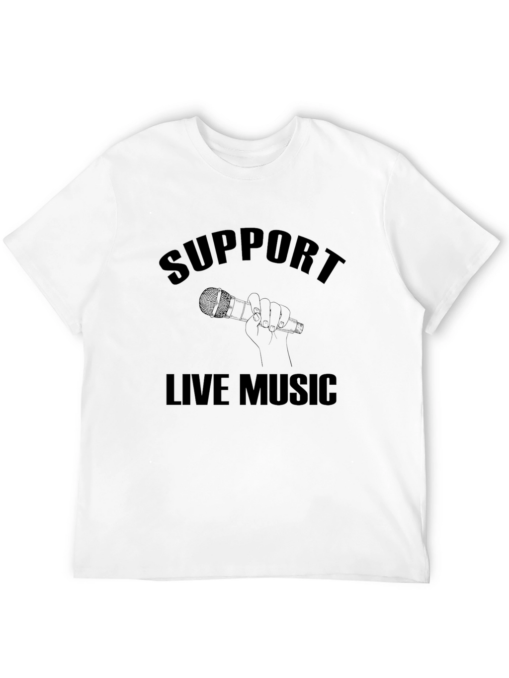 Support Live Music Black T-Shirt