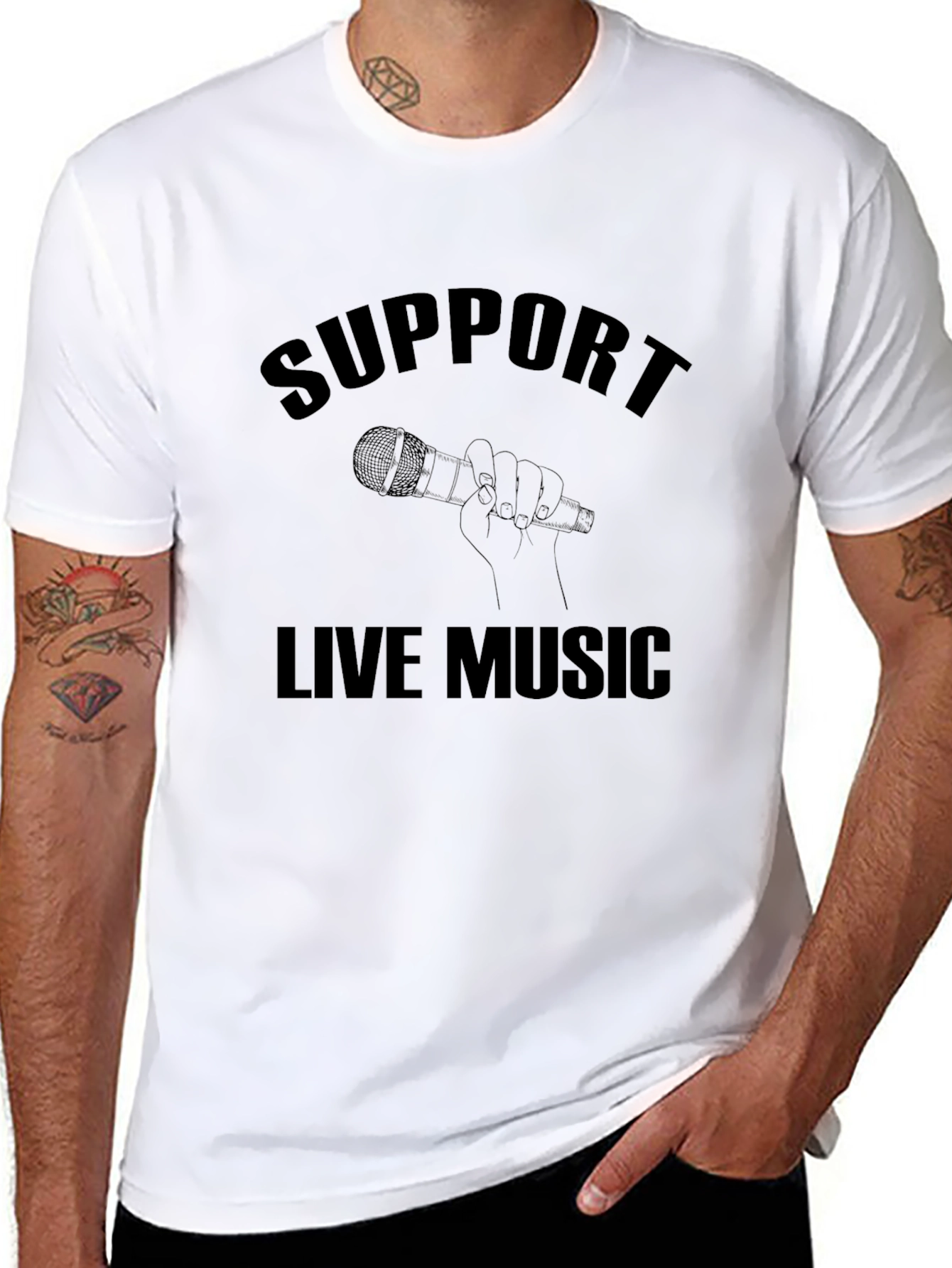 Support Live Music Black T-Shirt