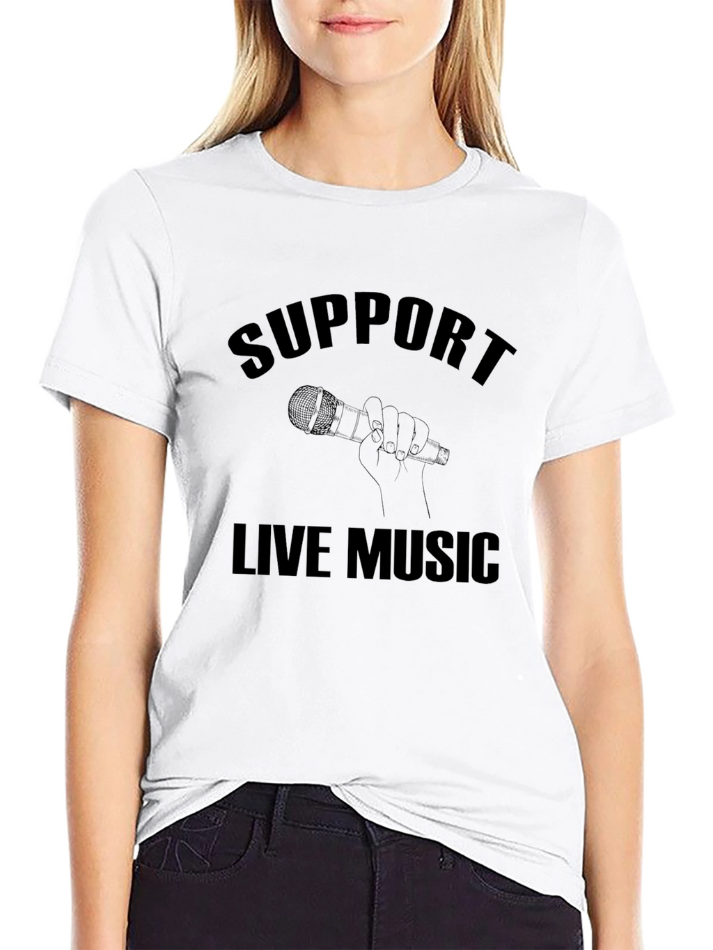 Support Live Music Black T-Shirt