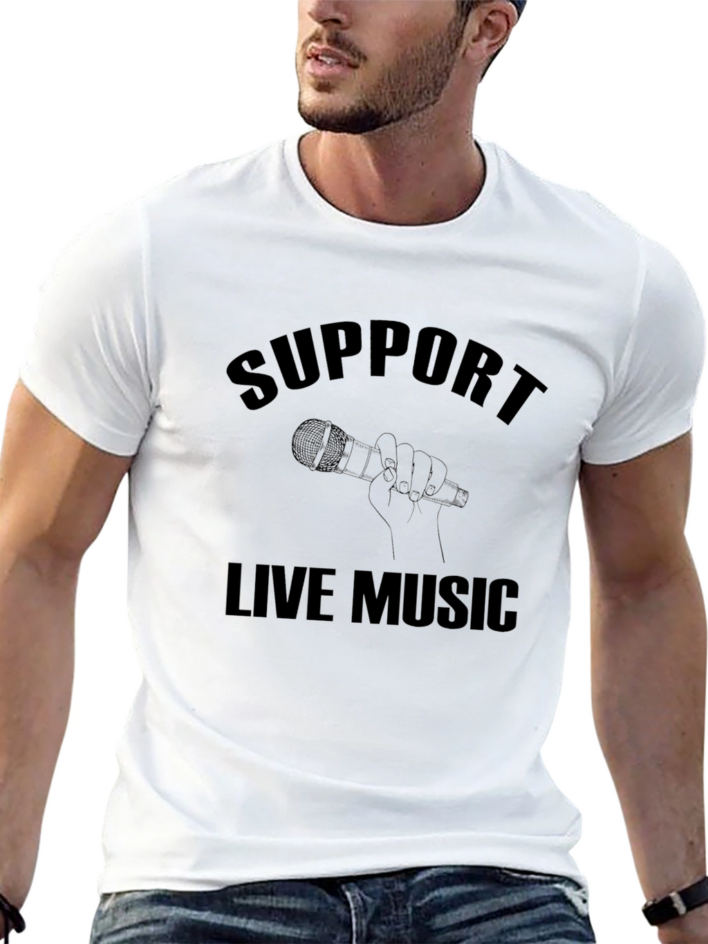 Support Live Music Black T-Shirt