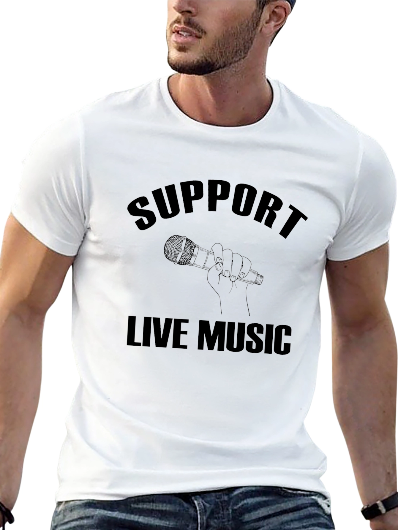 Support Live Music Black T-Shirt