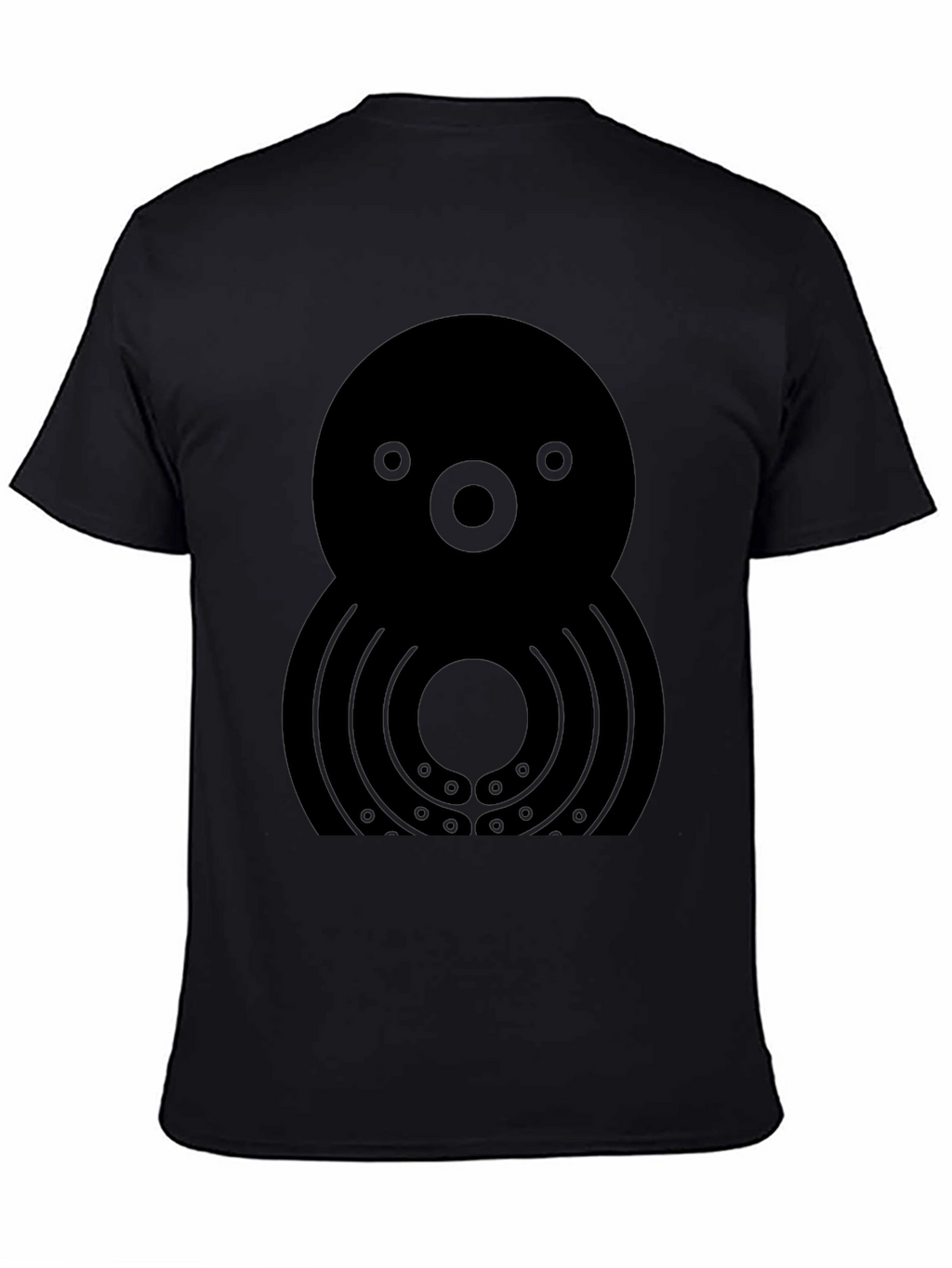 Unique Graphic Octopus T-Shirt - Black