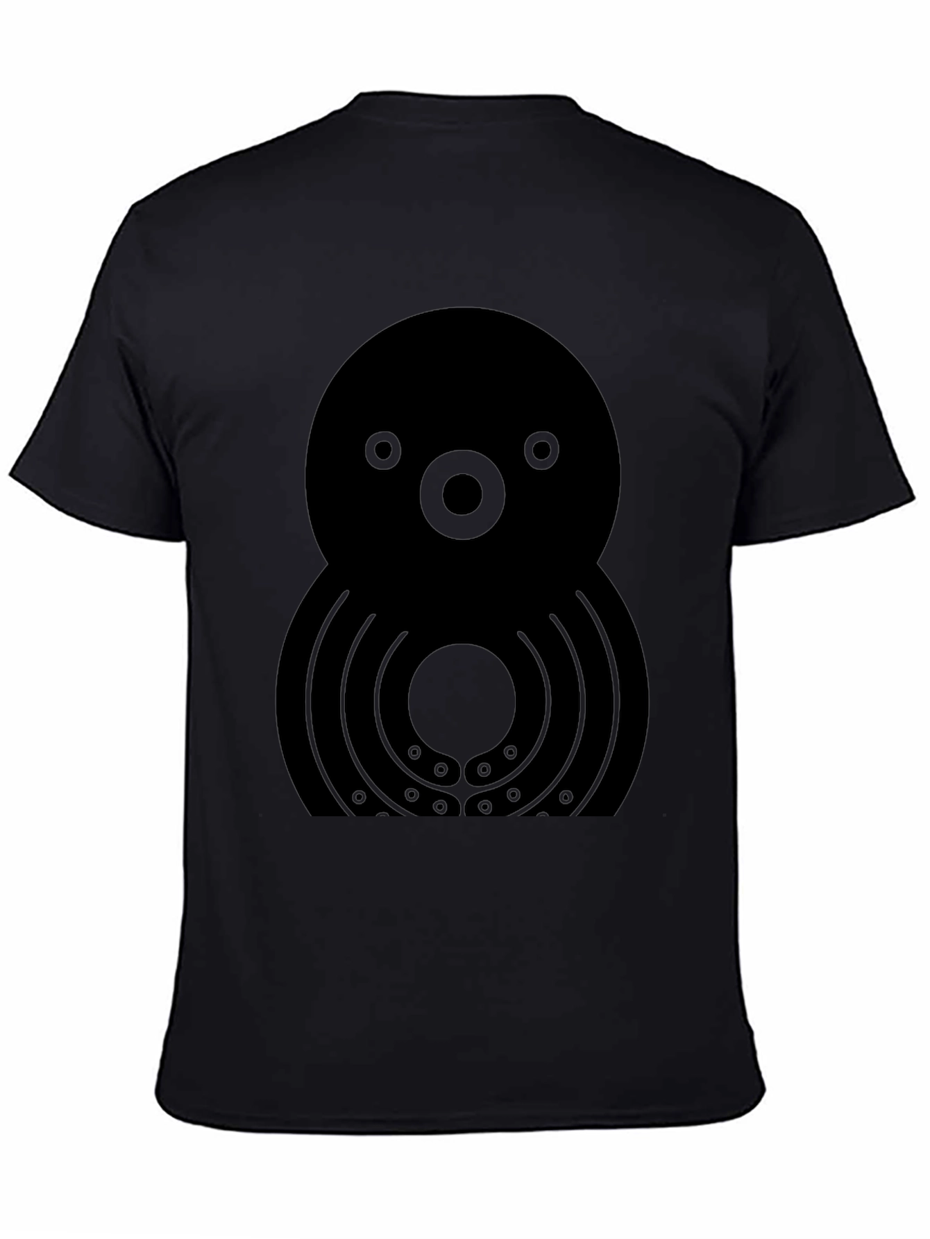 Unique Graphic Octopus T-Shirt - Black