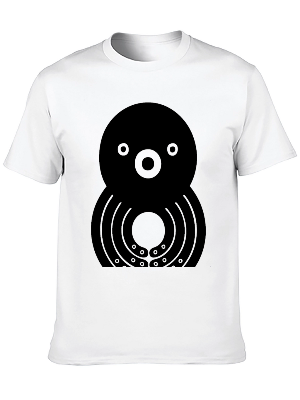 Unique Graphic Octopus T-Shirt - Black