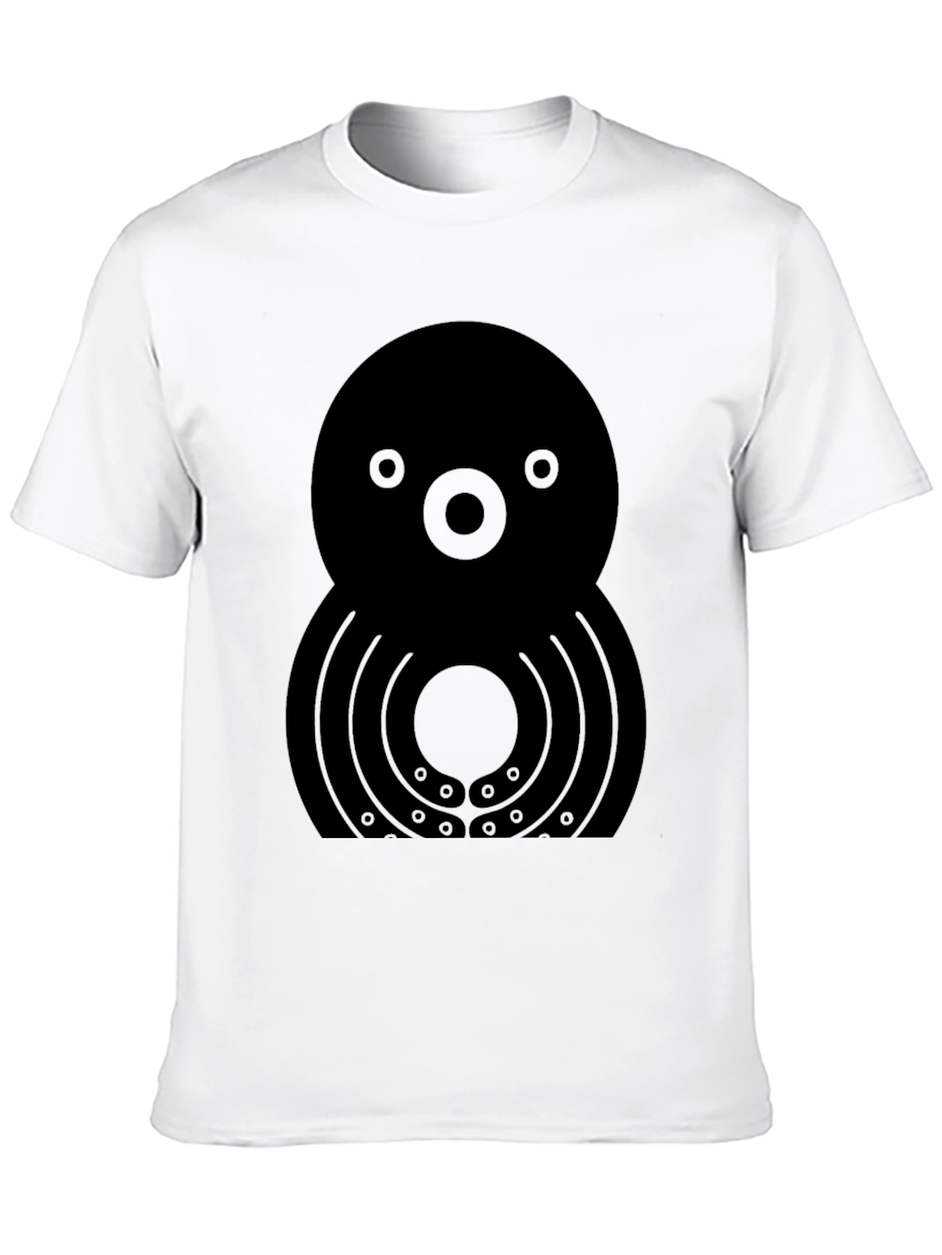 Unique Graphic Octopus T-Shirt - Black
