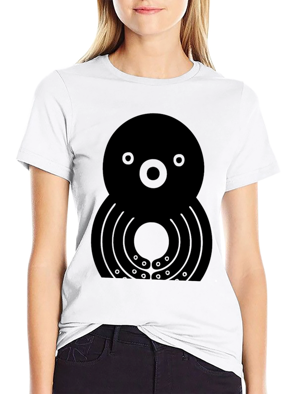 Unique Graphic Octopus T-Shirt - Black
