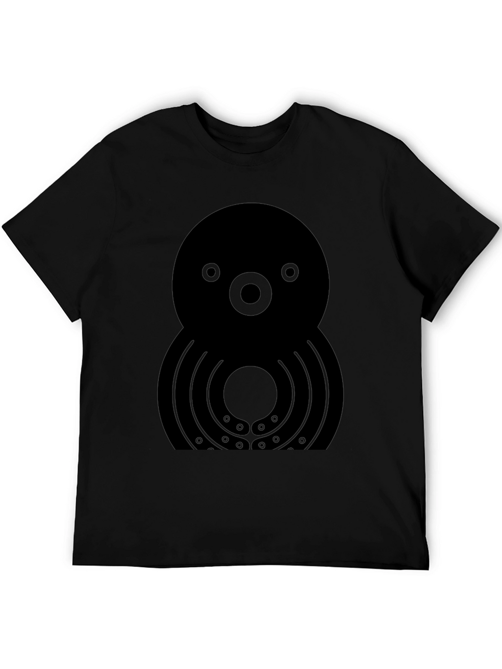 Unique Graphic Octopus T-Shirt - Black