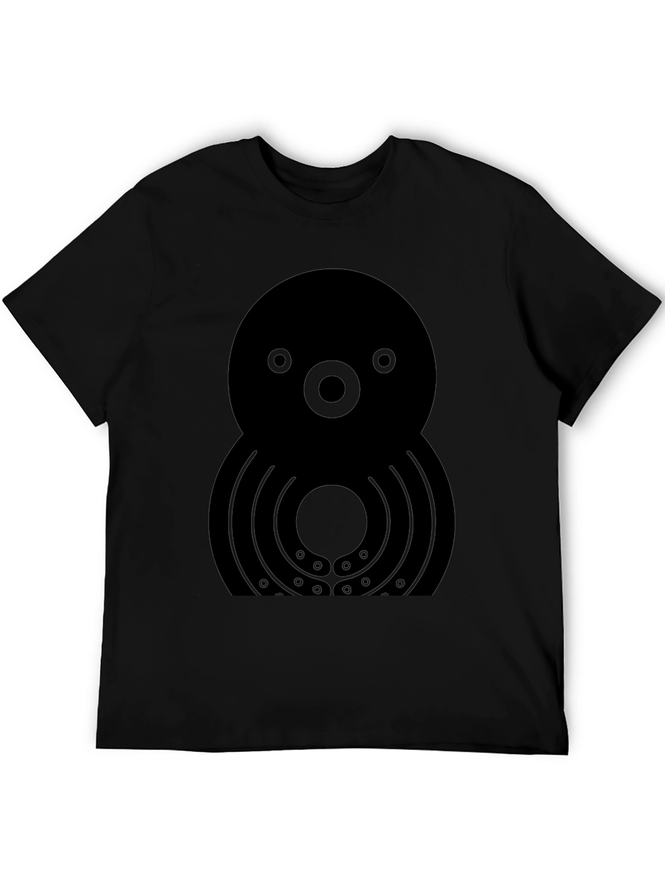 Unique Graphic Octopus T-Shirt - Black