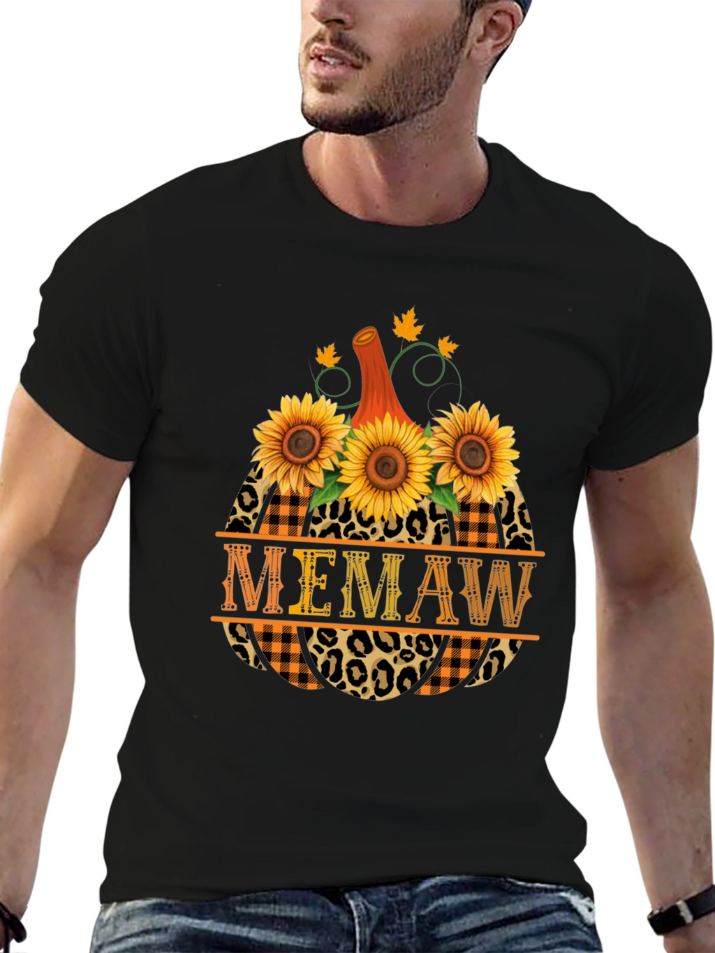 Memaw Pumpkin Fall Graphic T-Shirt