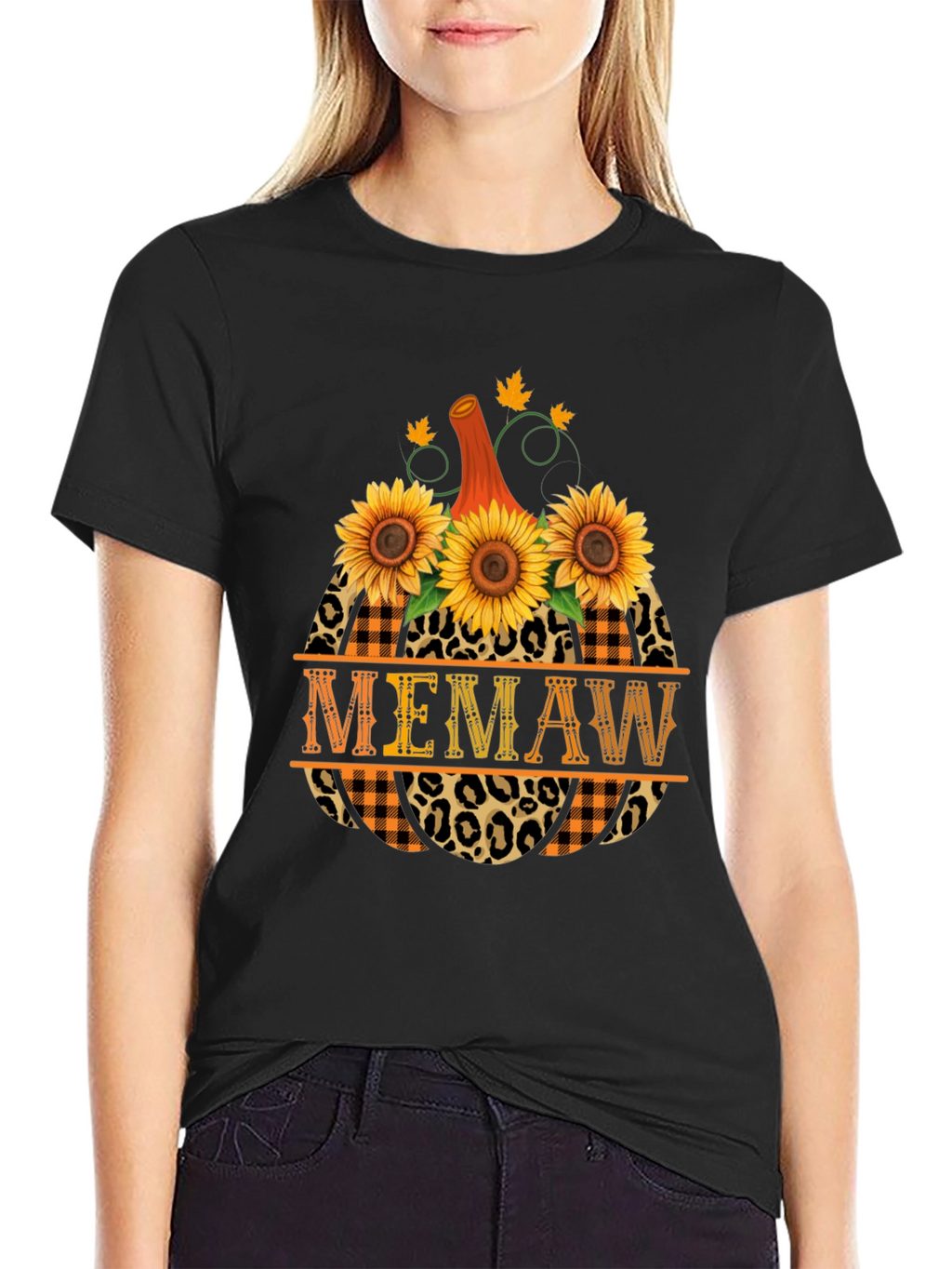 Memaw Pumpkin Fall Graphic T-Shirt