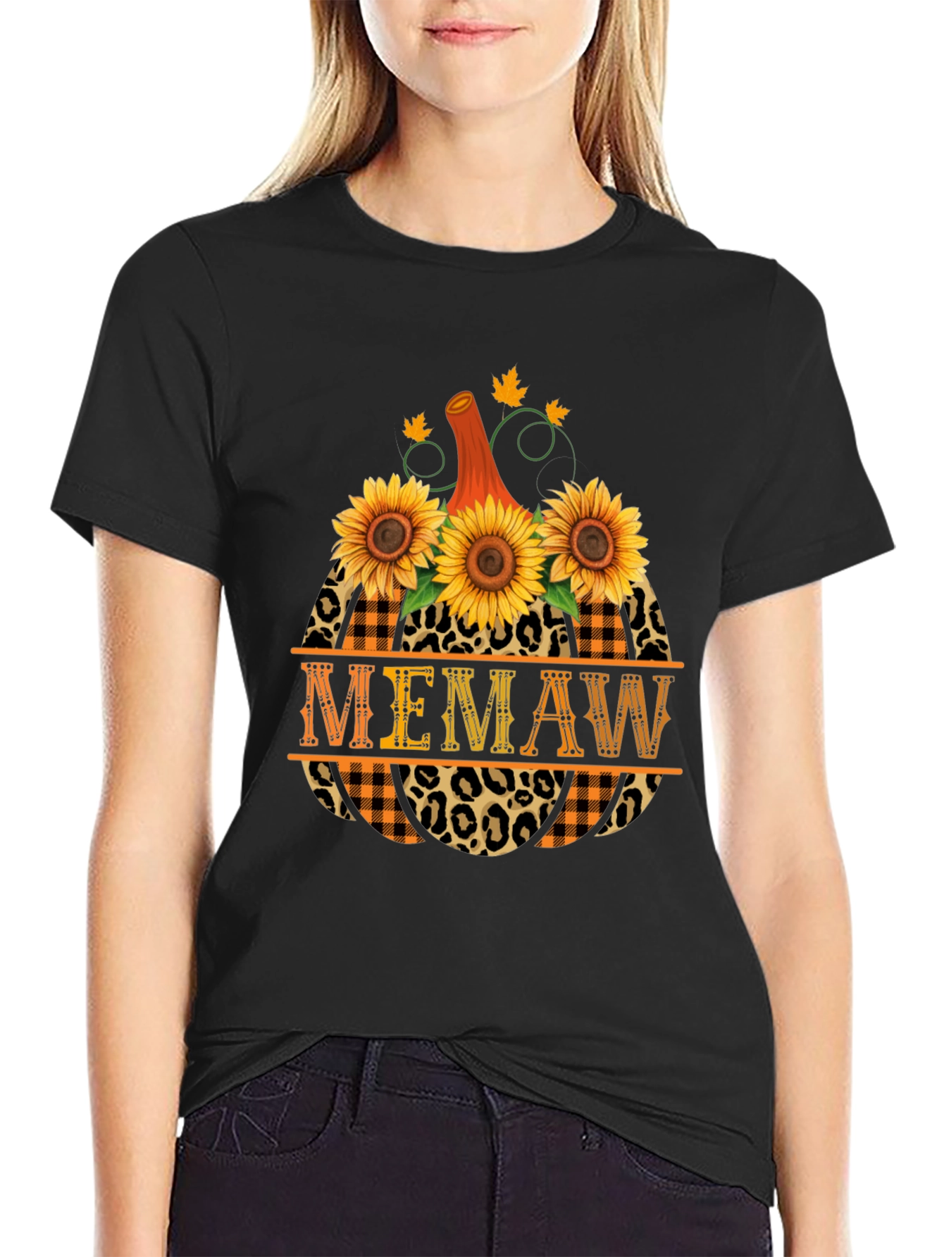 Memaw Pumpkin Fall Graphic T-Shirt