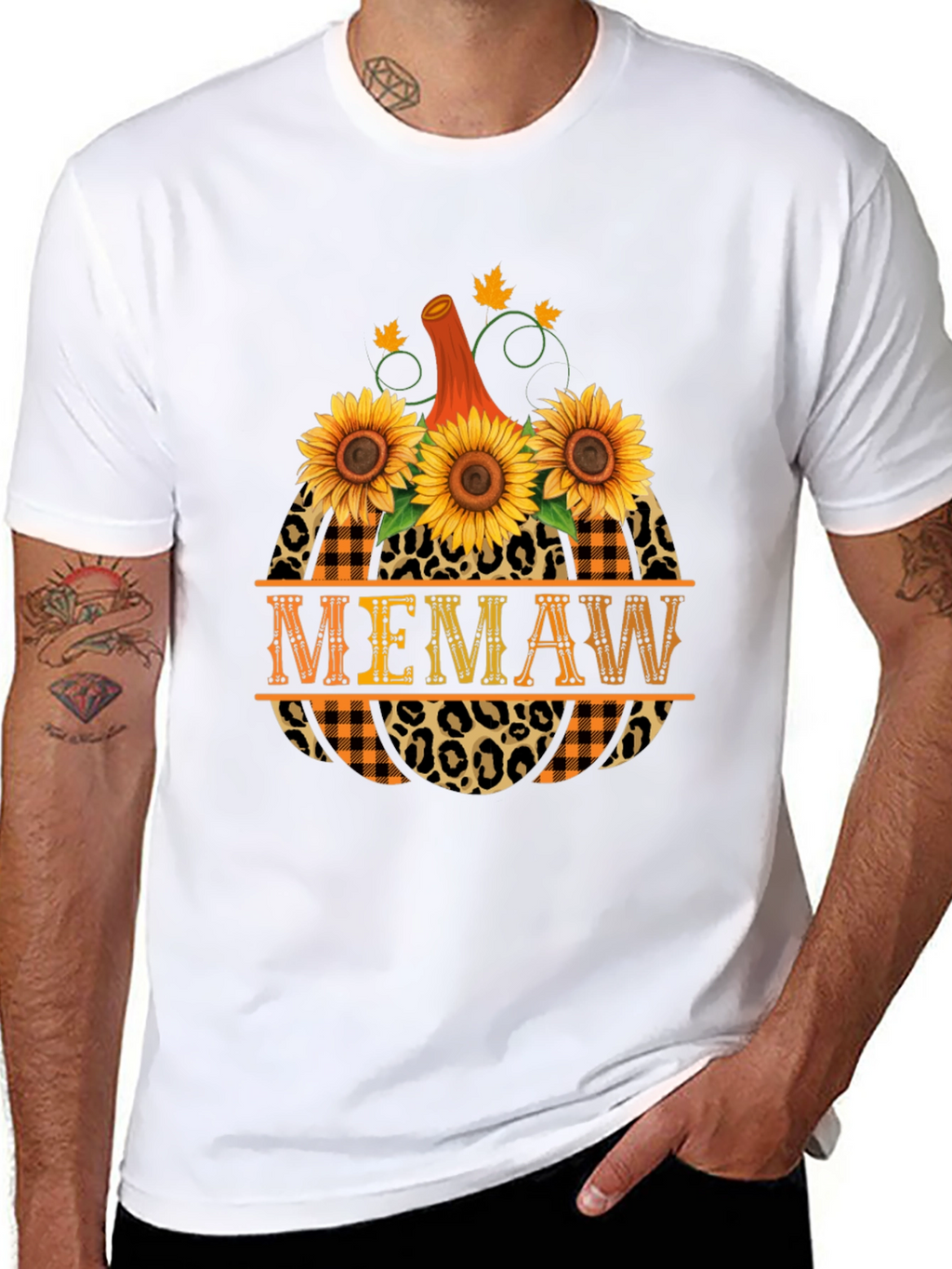 Memaw Pumpkin Fall Graphic T-Shirt
