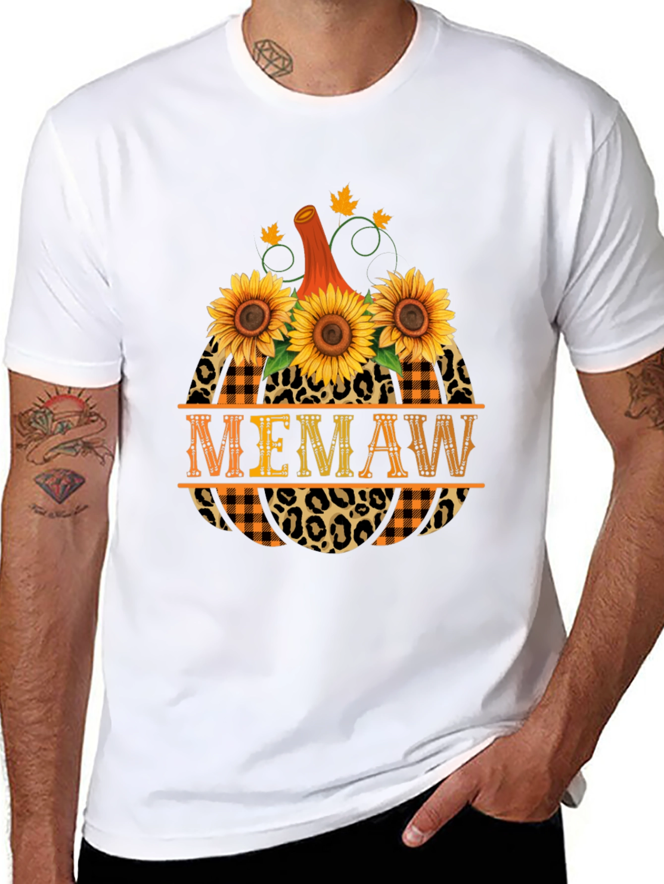 Memaw Pumpkin Fall Graphic T-Shirt