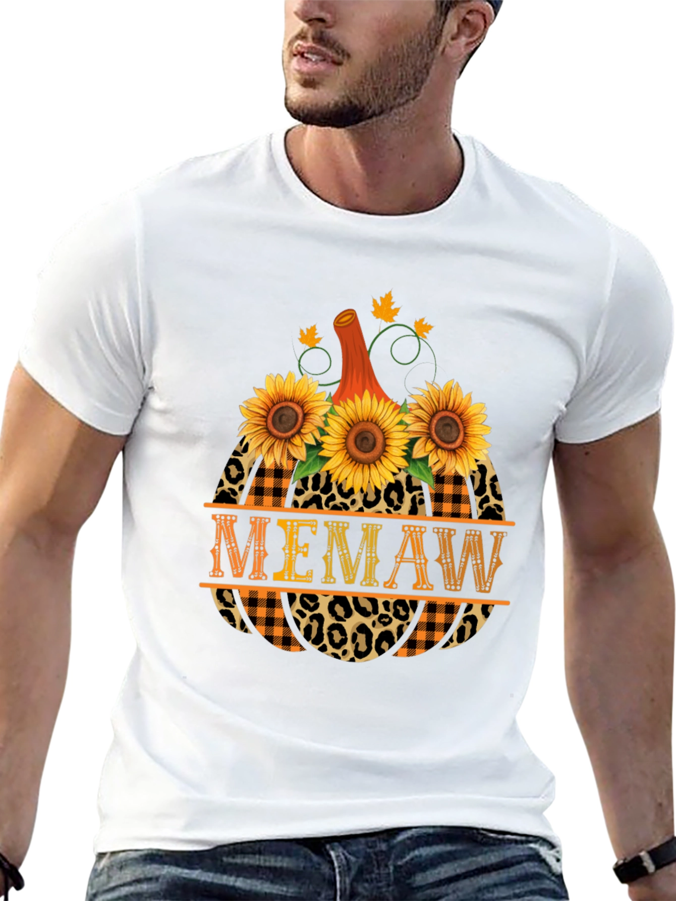 Memaw Pumpkin Fall Graphic T-Shirt