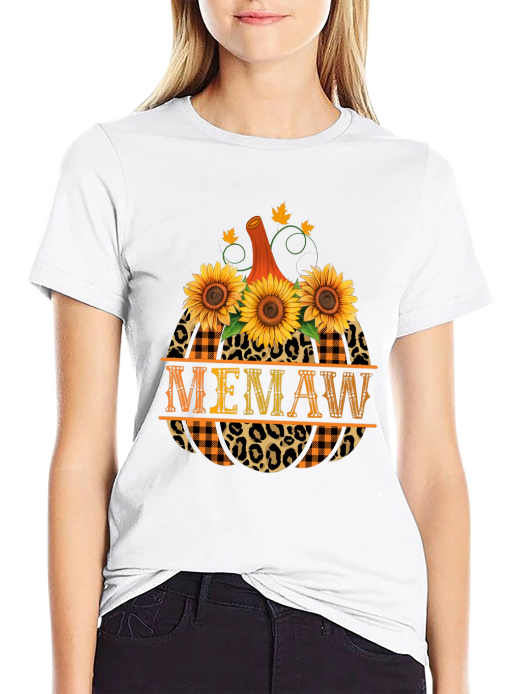 Memaw Pumpkin Fall Graphic T-Shirt
