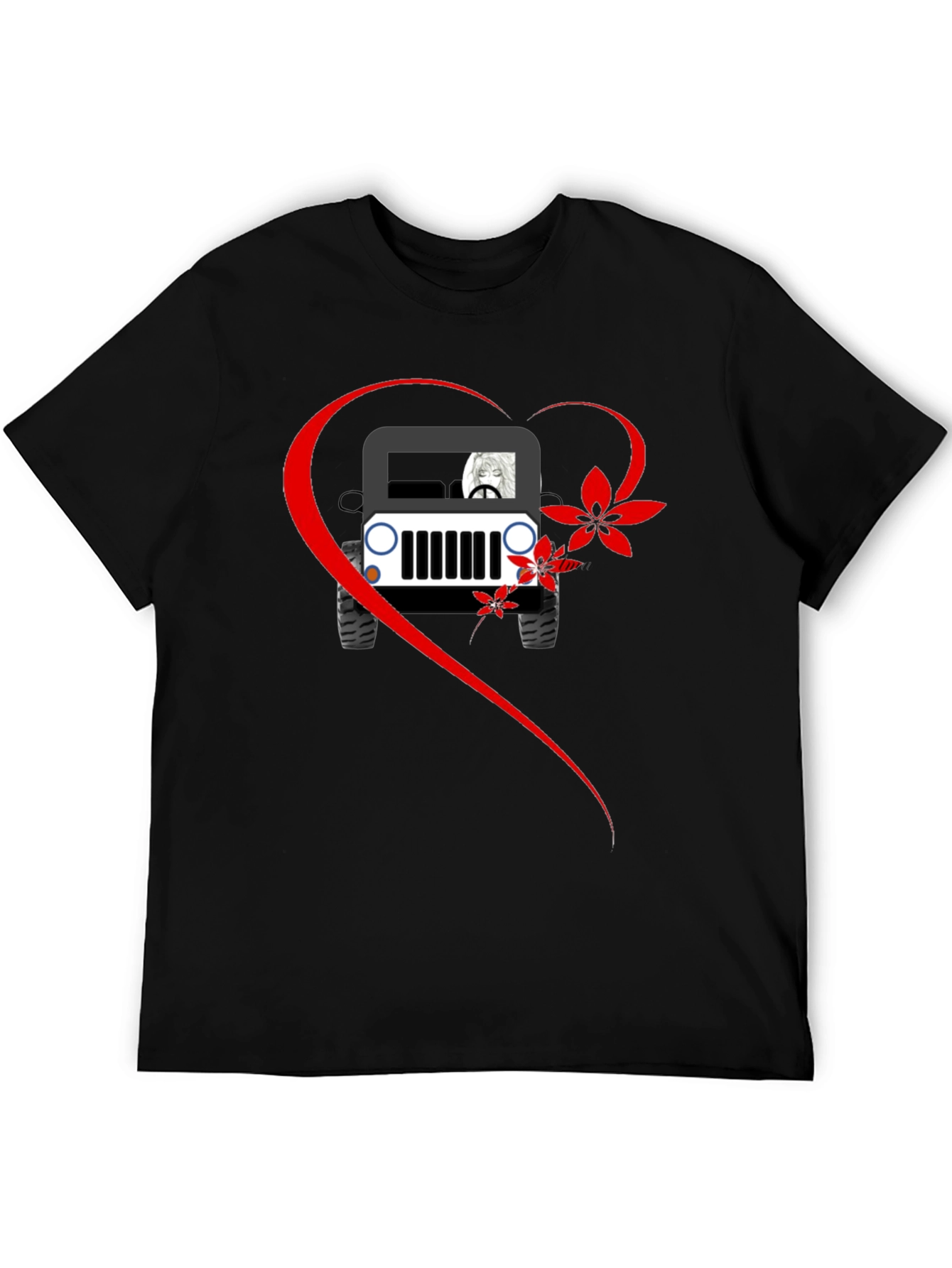 Jeep Lovers Graphic T-Shirt - Casual Black Tee