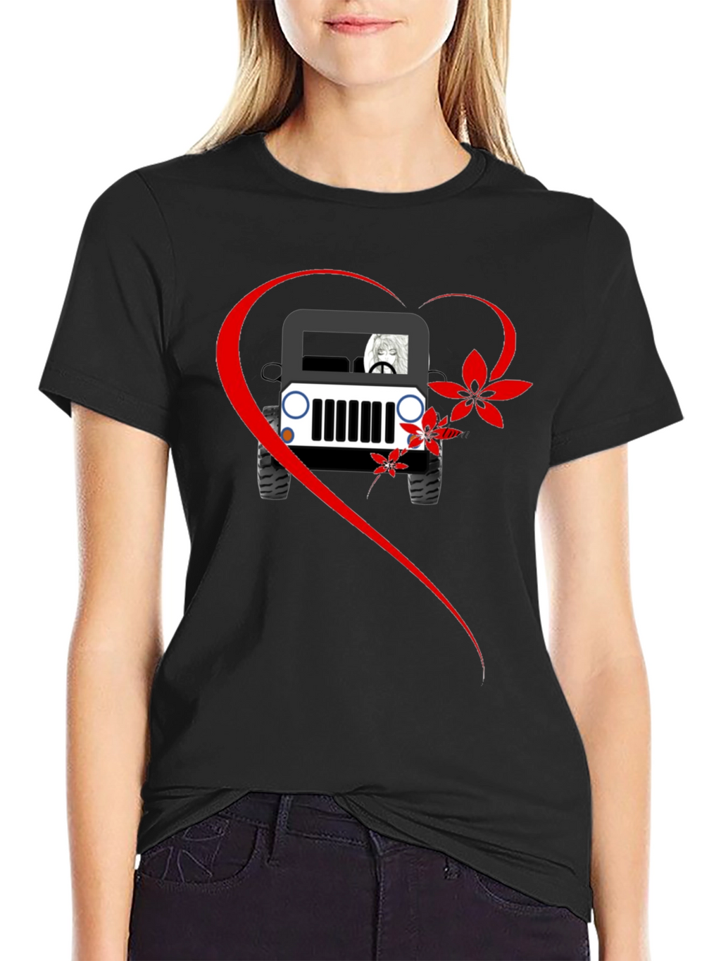 Jeep Lovers Graphic T-Shirt - Casual Black Tee