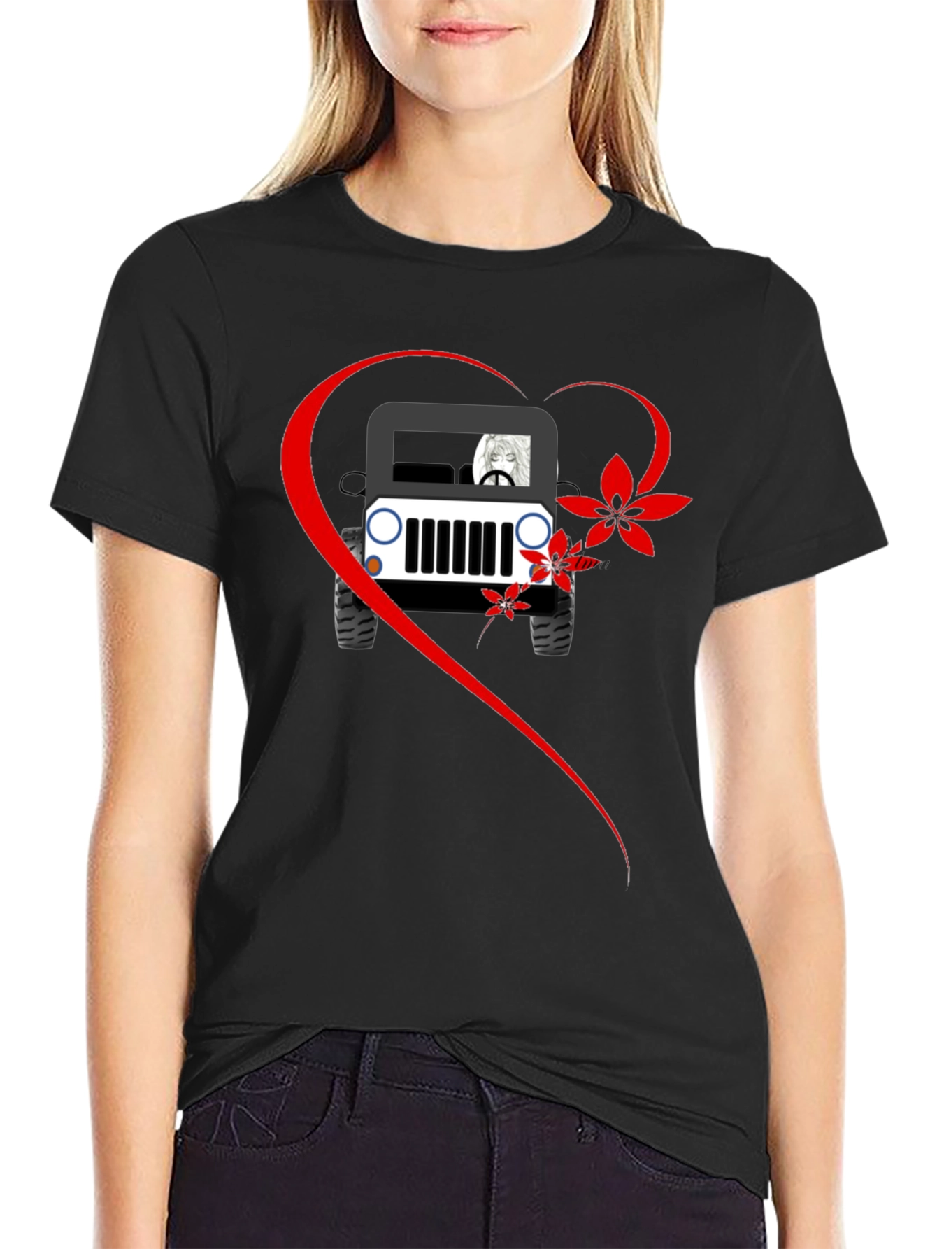 Jeep Lovers Graphic T-Shirt - Casual Black Tee
