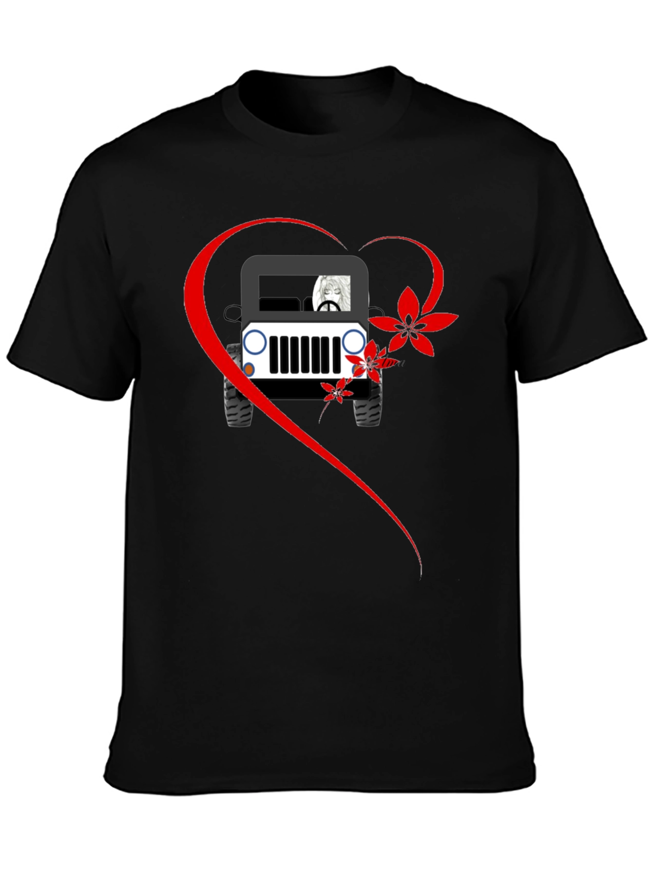 Jeep Lovers Graphic T-Shirt - Casual Black Tee