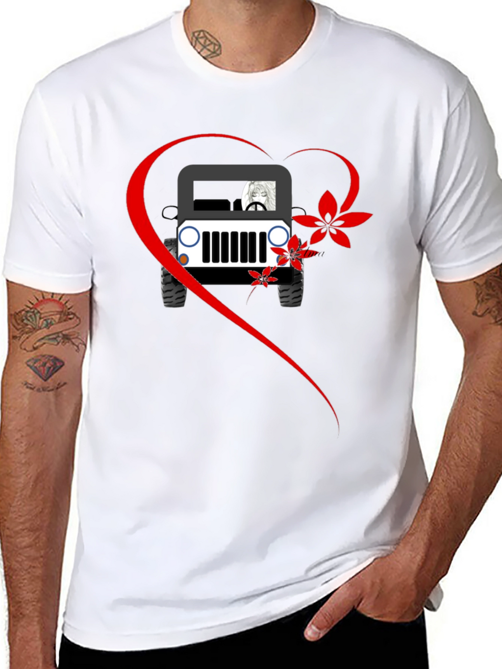 Jeep Lovers Graphic T-Shirt - Casual Black Tee
