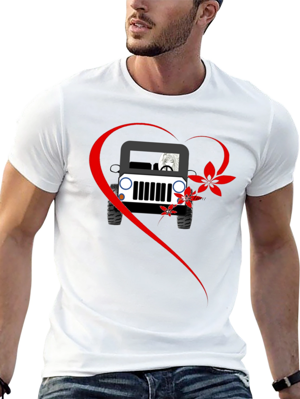 Jeep Lovers Graphic T-Shirt - Casual Black Tee