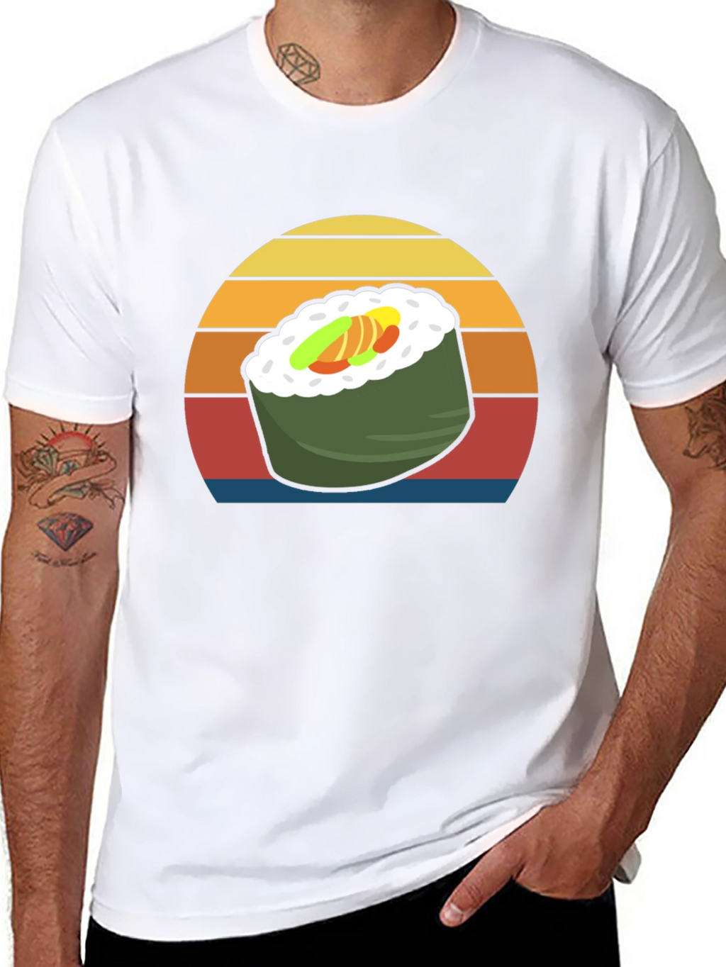Sushi Roll Sunset Graphic Tee