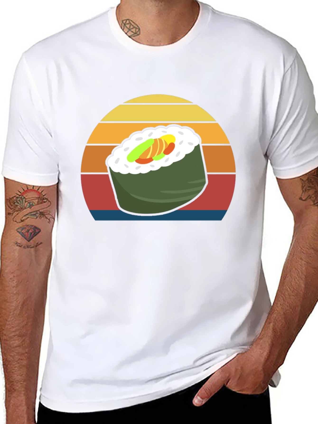 Sushi Roll Sunset Graphic Tee