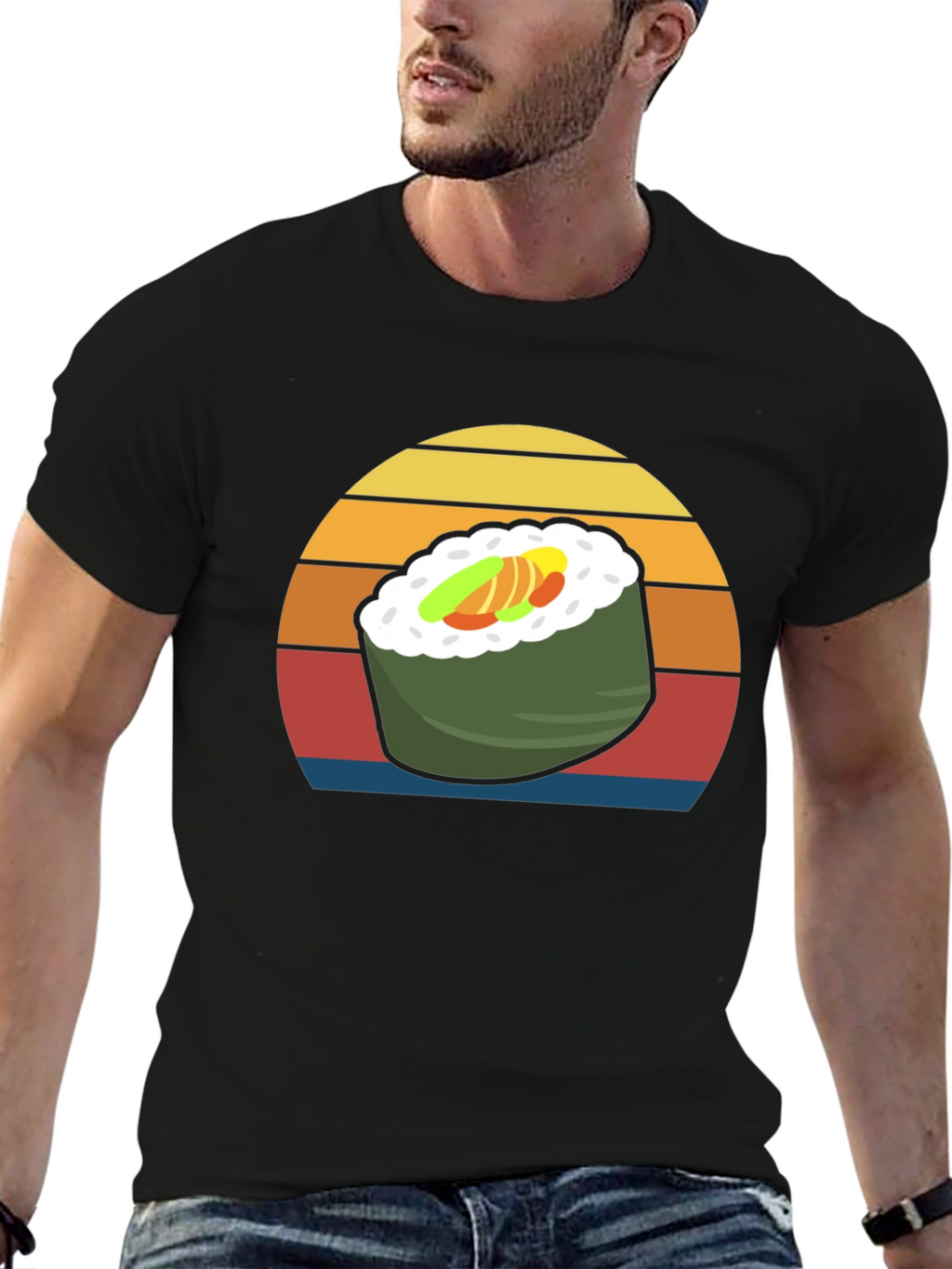 Sushi Roll Sunset Graphic Tee