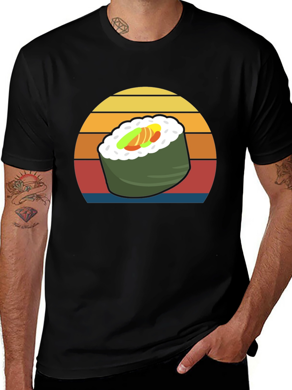 Sushi Roll Sunset Graphic Tee