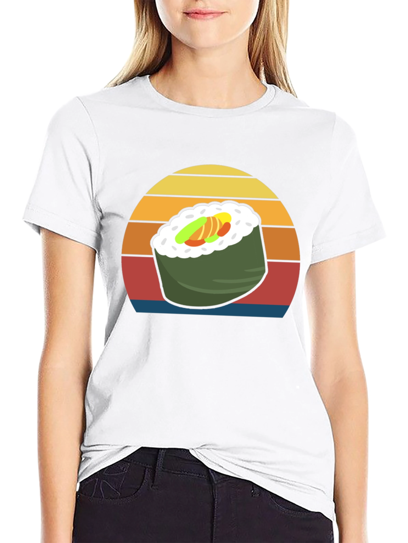 Sushi Roll Sunset Graphic Tee